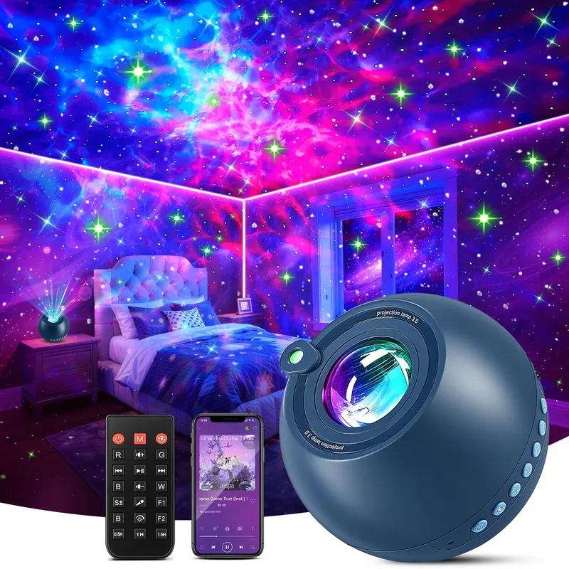 PIKOY Galaxy Projector with White Noise & Bluetooth